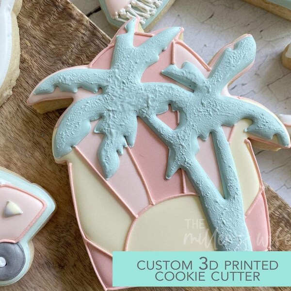 3.75 Inch Palm Tree Metal Cookie Cutter