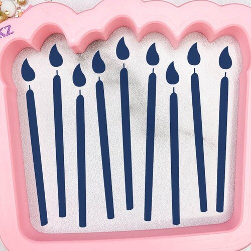 Fast Shipping Birthday Candles Stencil and Cookie Cutter Etsy