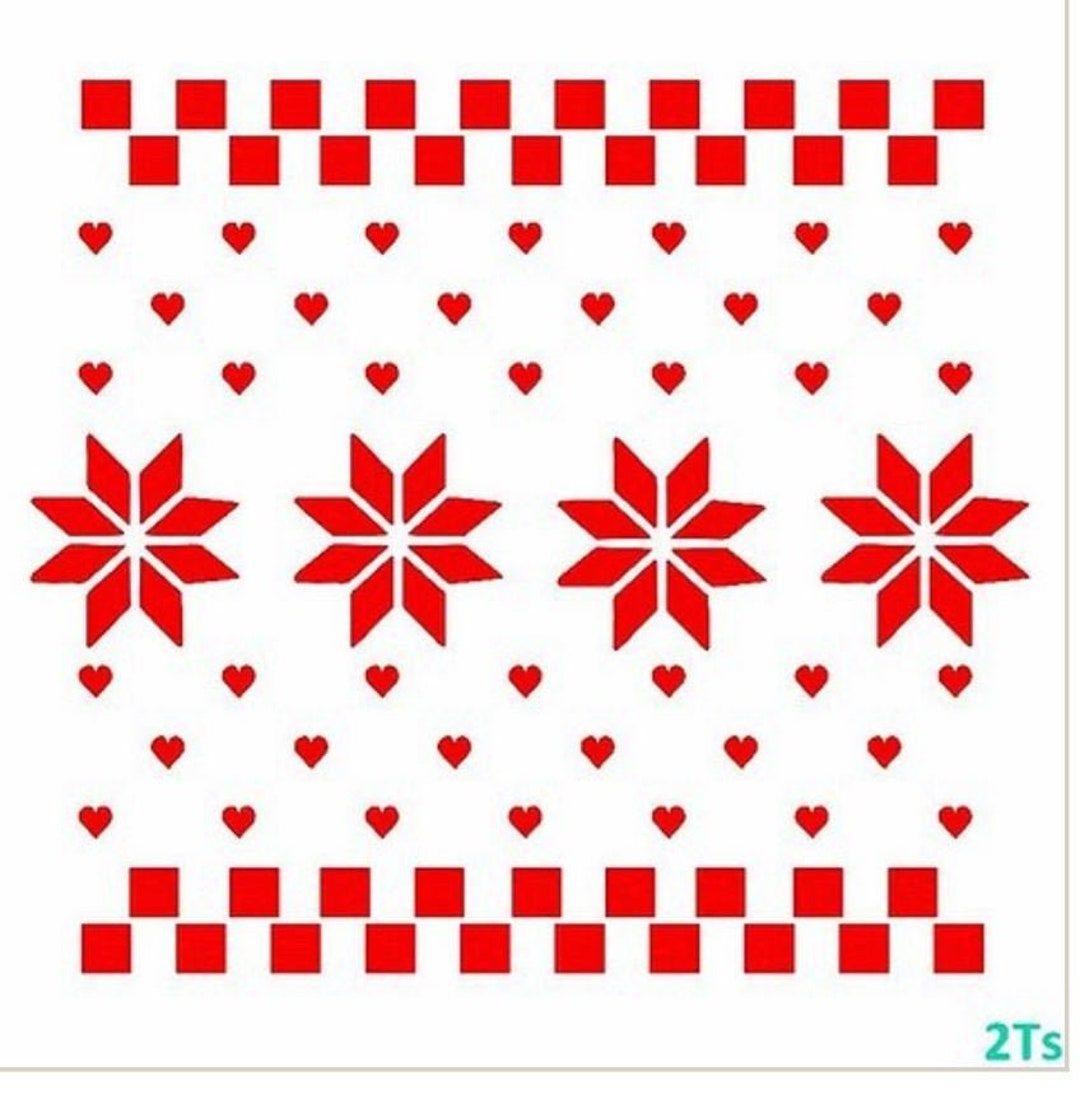 FAST SHIPPING!!!! Ugly Sweater Stencil, Cookie Stencil, Holiday Season ...