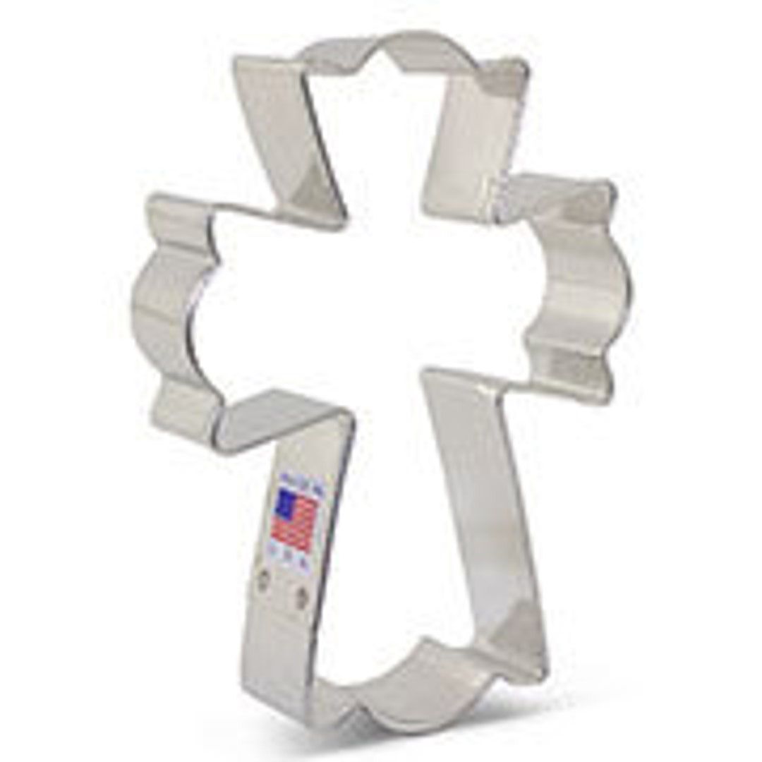 Fast Shipping Fancy Cross Cookie Cutter, Christening Cross Cookie