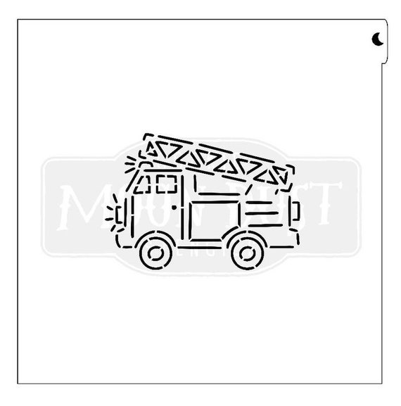 Fire Truck Stencil