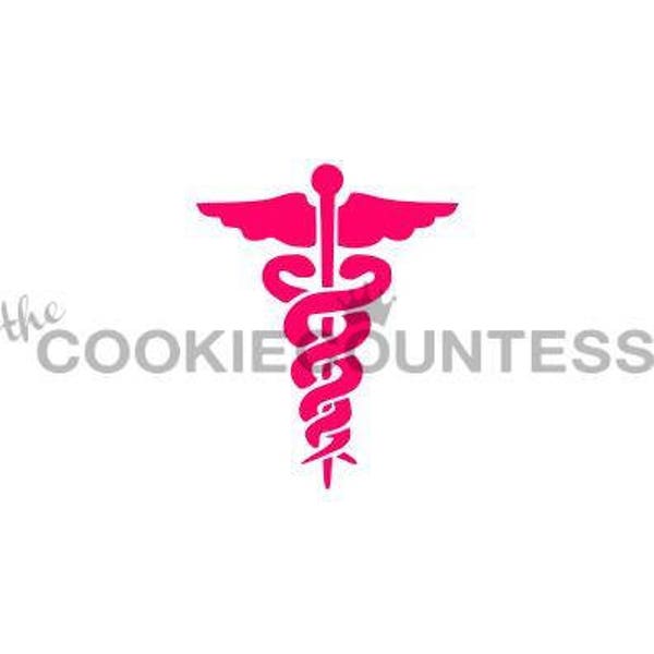 Fast Shipping!!! Caduceus Stencil, Medical Cookie Stencil, Doctor Cookies, Nurse, Doctor Cookie Stencils, Medical Cookies, Caduceus Cookies