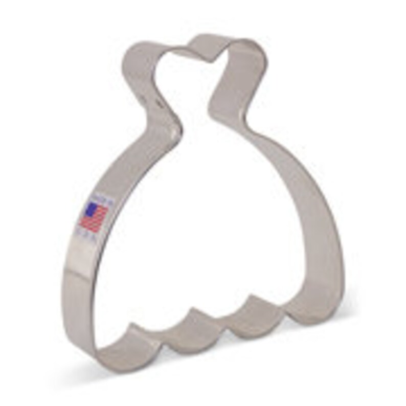 FAST SHIPPING 4 Wedding Dress Cookie Cutter, Wedding Cutter, Dress Cutter, Cookie Cutter, Cake Cutter. image 1