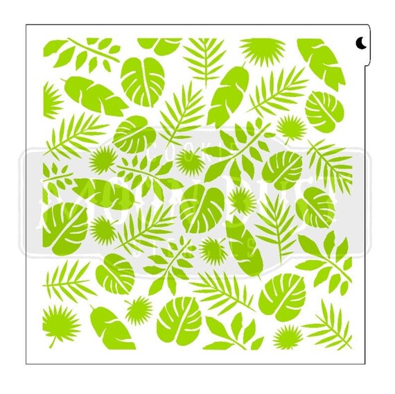 FAST SHIPPING Jungle Leaves Stencil Cookie Stencil Etsy