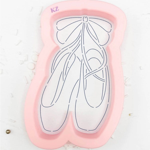 Fast Shipping!! Ballet Shoes Cutter/Stencil, Ballerina Shoes Cookie Stencil,Ballet Cookie Cutter, Hanging Ballet Shoes Cookie Cutter/Stencil