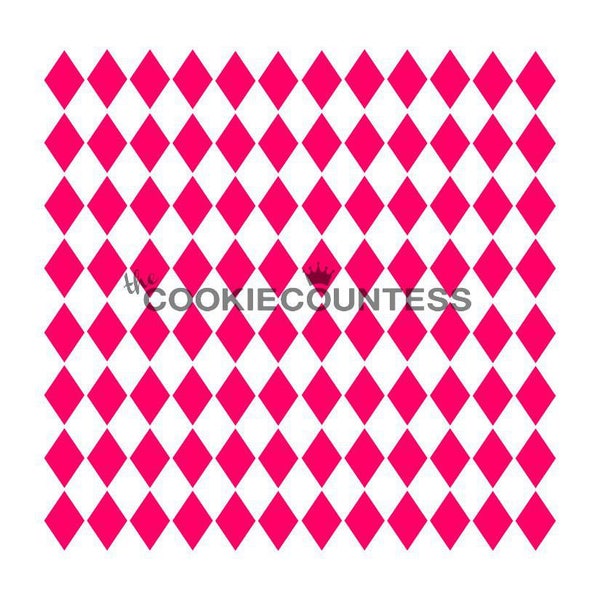 Fast Shipping!!! Mini Harlequin Stencil, Harlequin Cookies, Harlequin Cookie Stencil, Mini Harlequin Cookie Stencil, Cookies, Stencil