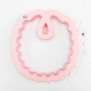 Fast Shipping!!  Ruffled Baby Bib Cookie Cutter, Baby Bib Cookie Cutter, Baby Shower Cookie Cutter, Baby Cookie Cutter