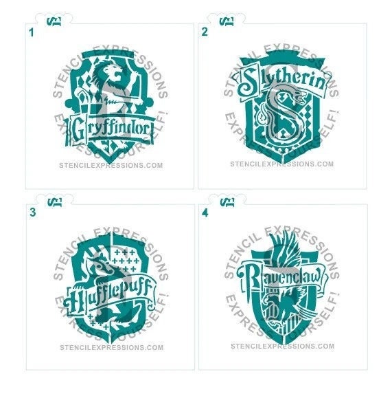 Harry Potter Hogwarts House Crest Vinyl Decal Stickers Ravenclaw Slytherin  Gryffindor Hufflepuff 