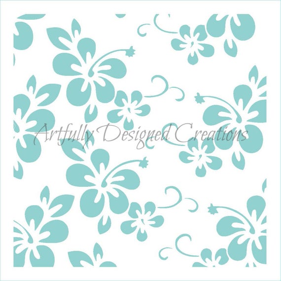 FAST SHIPPING Hibiscus Stencil Hawaiian Stencil Hibiscus Etsy