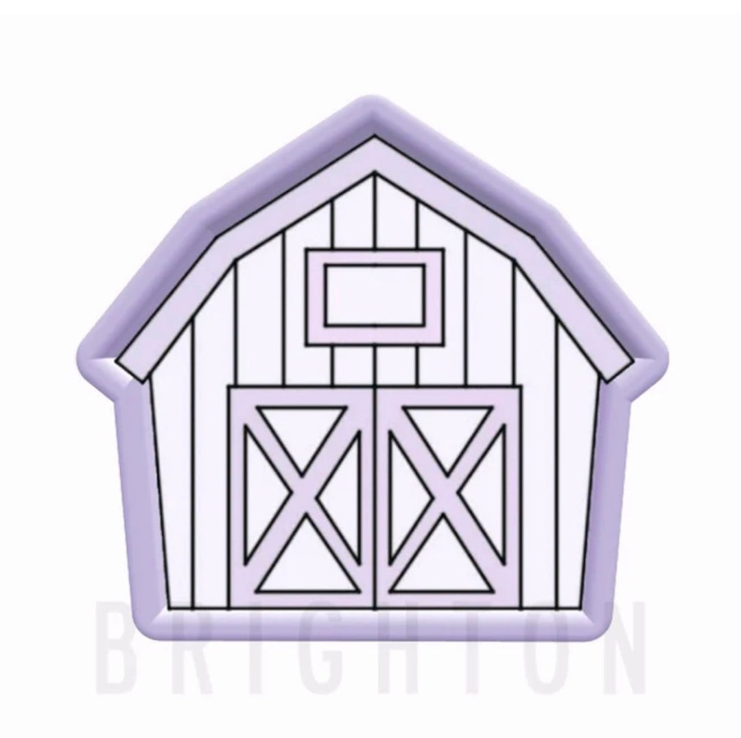 Fast Shipping Barn Cookie Cutter by Brighton Cutters, Barn Cookie Cutter, Farm Animal Cookie