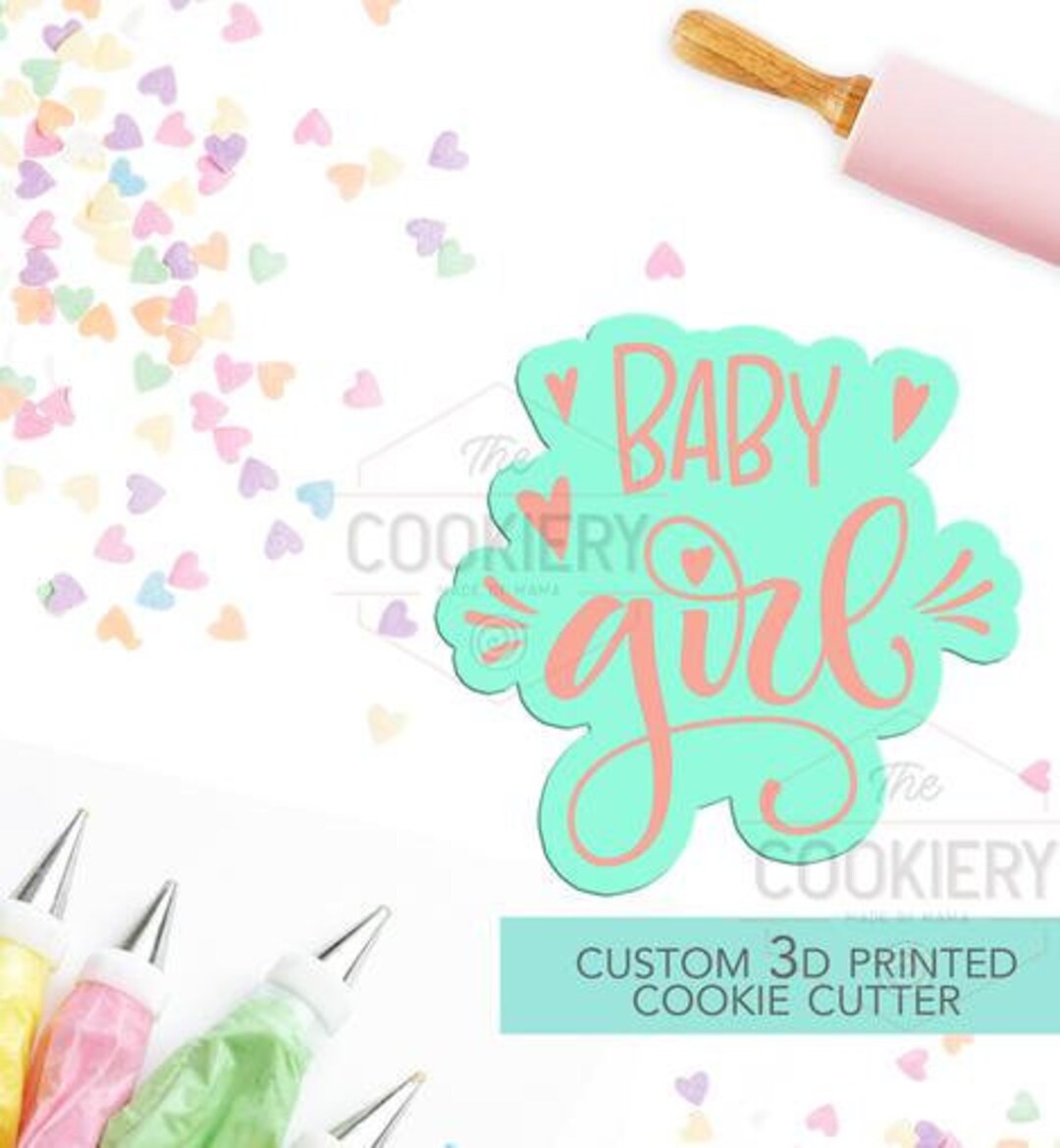 Fast Shipping Baby Girl Stencil and Cookie Cutter, Baby Girl Stencil