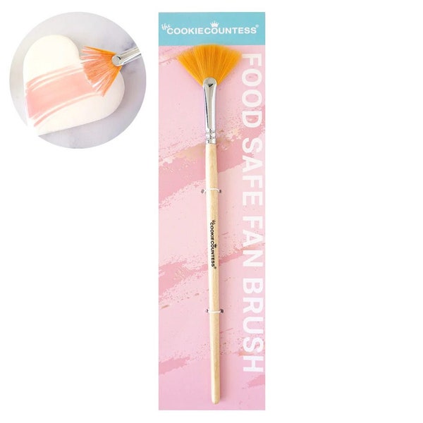 FAST SHIPPING!! Food Safe Fan Brush by The Cookie Countess, Artist Brushes, Cake Decorating Brushes