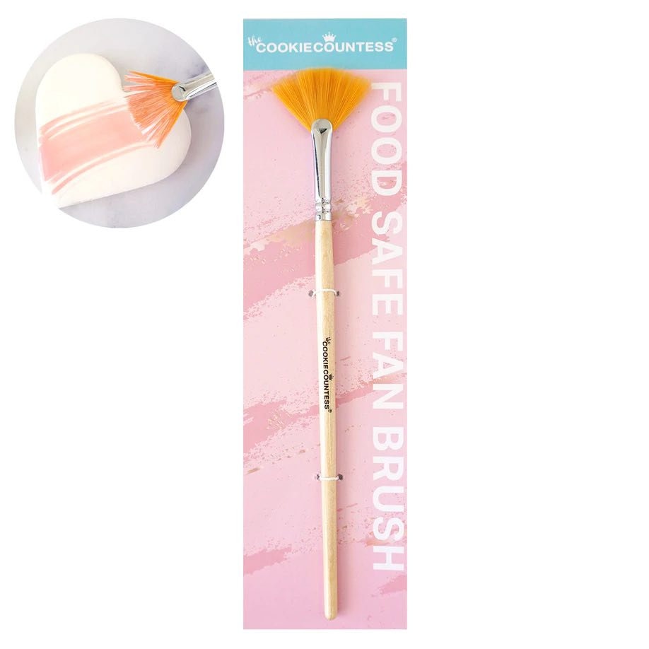 FAST SHIPPING Food Safe Fan Brush by the Cookie Countess, Artist Brushes,  Cake Decorating Brushes 