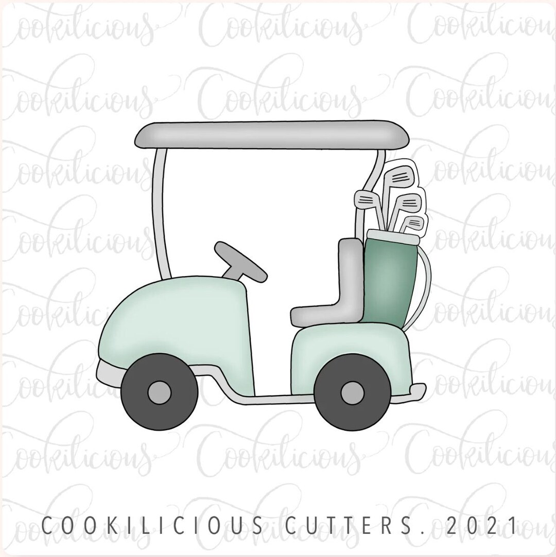 NEW Golf Cart Cookie Cutter by Peaches and Dream, Golf Cookie Cutter