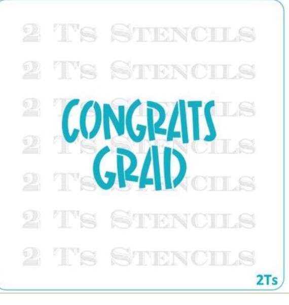 Buy FAST SHIPPING Congrats Grad Cookie Stencil Congratulations