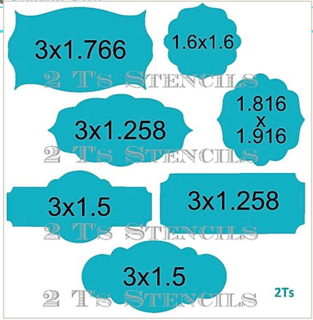 FAST SHIPPING Blocker Set Stencil, Tags Stencil, Signs Stencil, Cookie