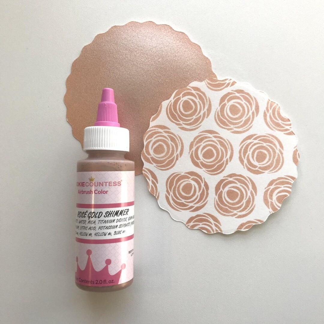 FAST SHIPPING Rose Gold Shimmer Airbrush Color, Rose Gold Food Color