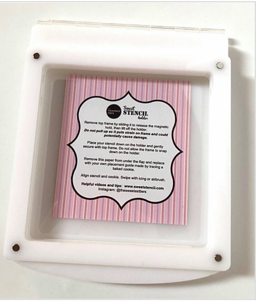 Fast Shipping!! Limited Edition White Sweet Stencil Holder, Stencil Frame,  The Sweetest Tiers