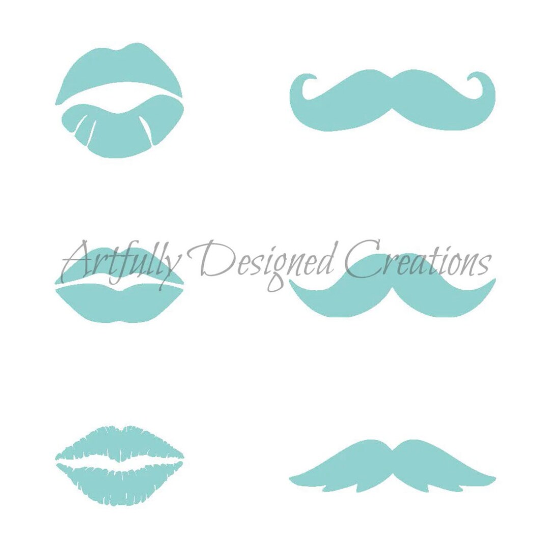 FAST Shipping!!! Lips and Mustaches Stencil, Lips and Mustaches Cookie ...