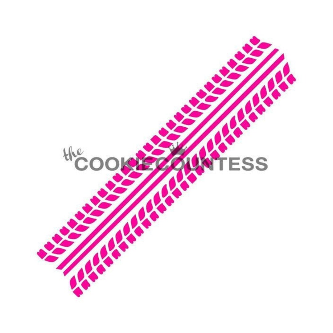 Fast Shipping Tire Tracks Stencil, Cookie Stencil, Truck Cookies, Tire