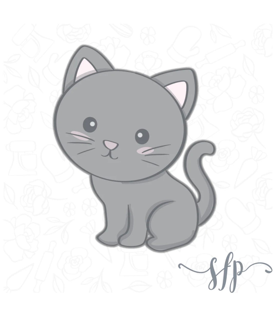 FAST SHIPPING Halloween Cat Cookie Cutter by Frosted Pearl Etsy