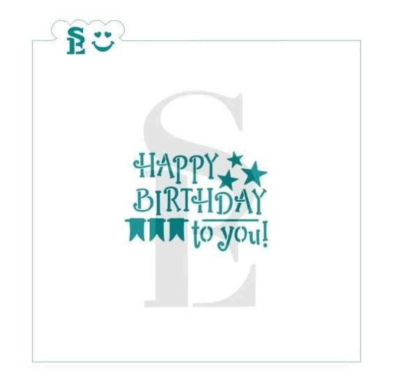 Happy Birthday To You Stencil Cookie Stencil FAST Shipping! Hand lettered stencil Cake Stencil Birthday Party Stencil