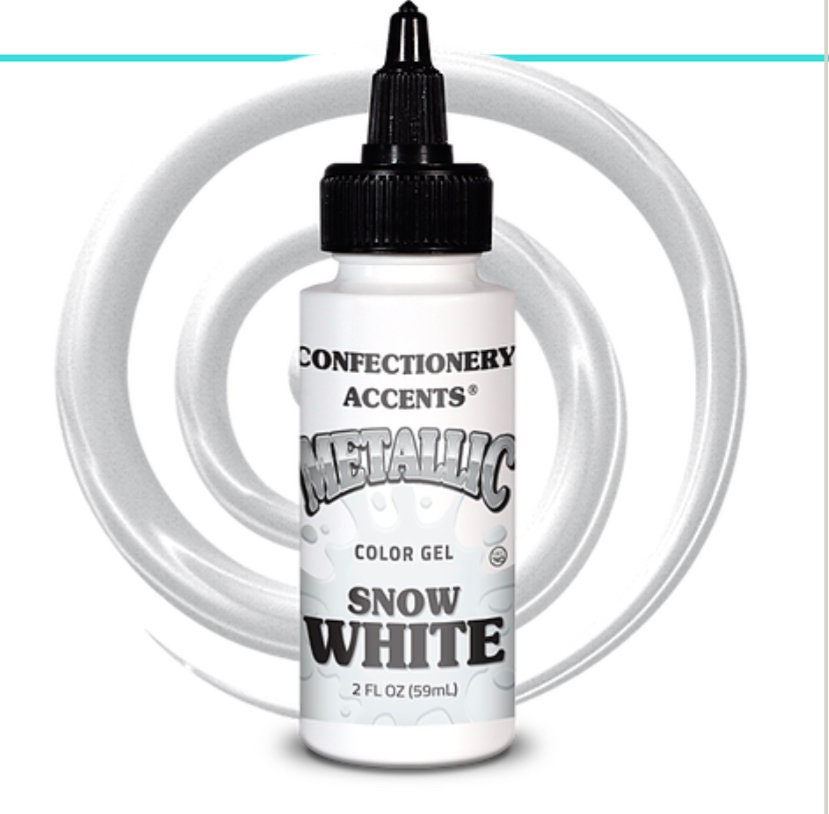 NEW Metallic Snow White Gel Color White Food Color - Etsy
