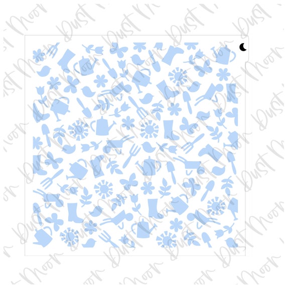 Cookie Stencil Garden Background Stencil Cookie Stencil Garden Background Stencil