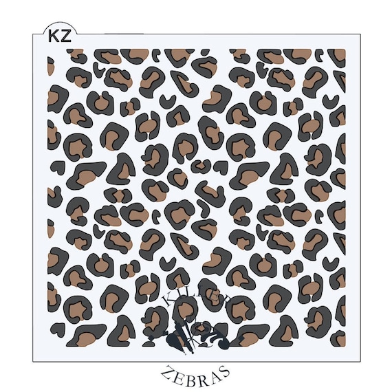 fast shipping leopard print stencil single or layered etsy