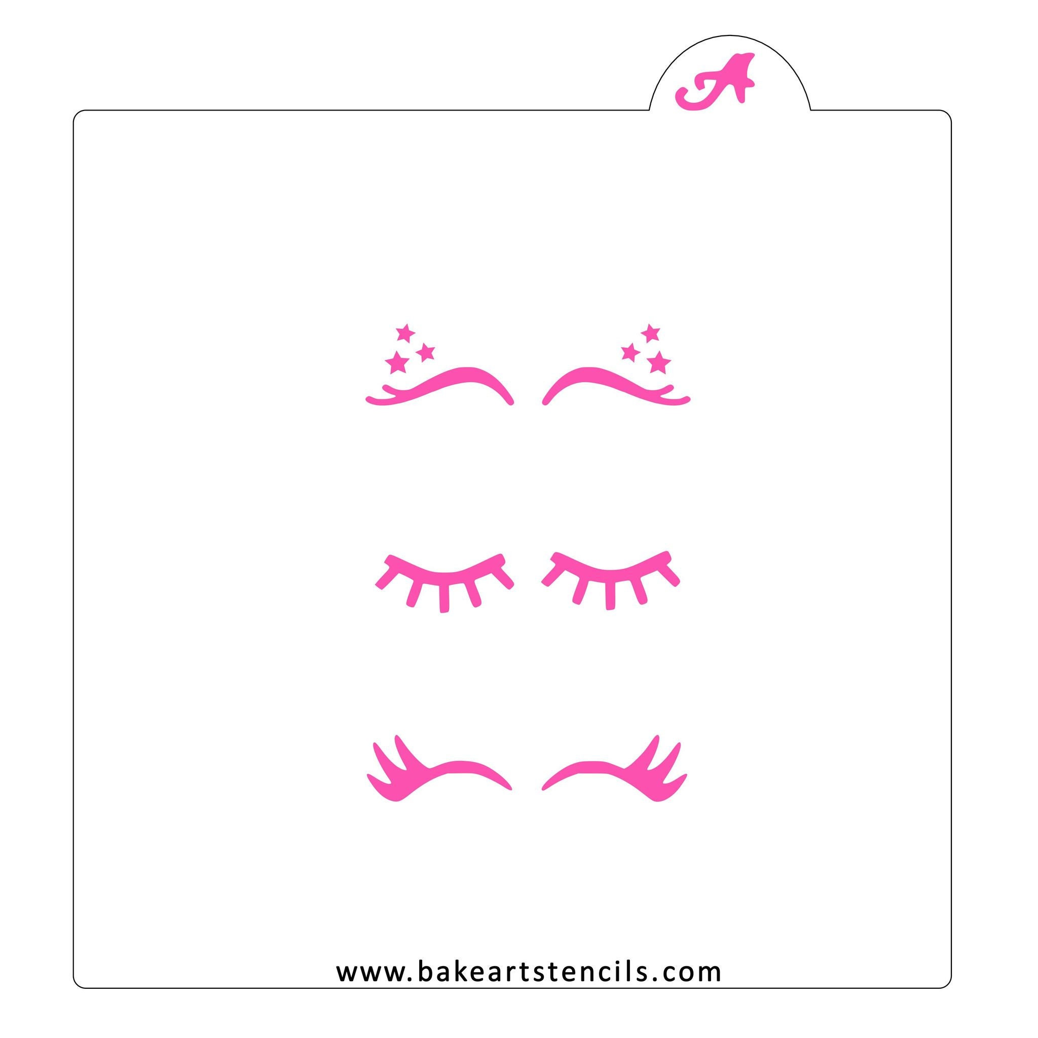 Fast Shipping Unicorn Lashes Stencil Lashes Cookie Stencil | Etsy