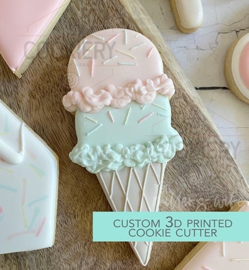 FAST SHIPPING Ice Cream Cone Cookie Cutter Cookie Cutter Etsy
