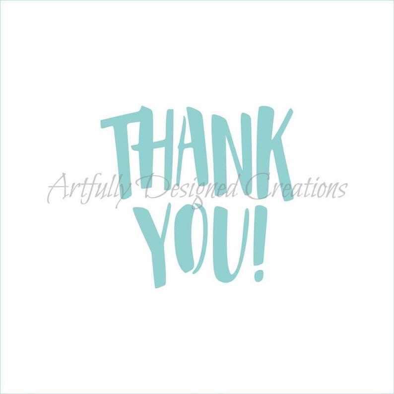 Cookie Stencil Blyss Thank You Stencil Thank You Cookie Stencil FAST Shipping!! Thank You Stencil Decorating Cake Stencils