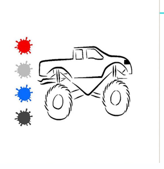 Monster Truck Stencil