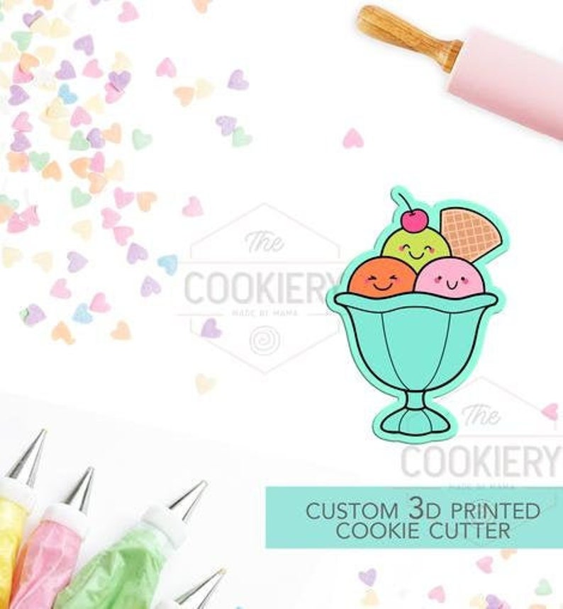 FAST SHIPPING Ice Cream Sundae Cutter Cookie Cutter Etsy