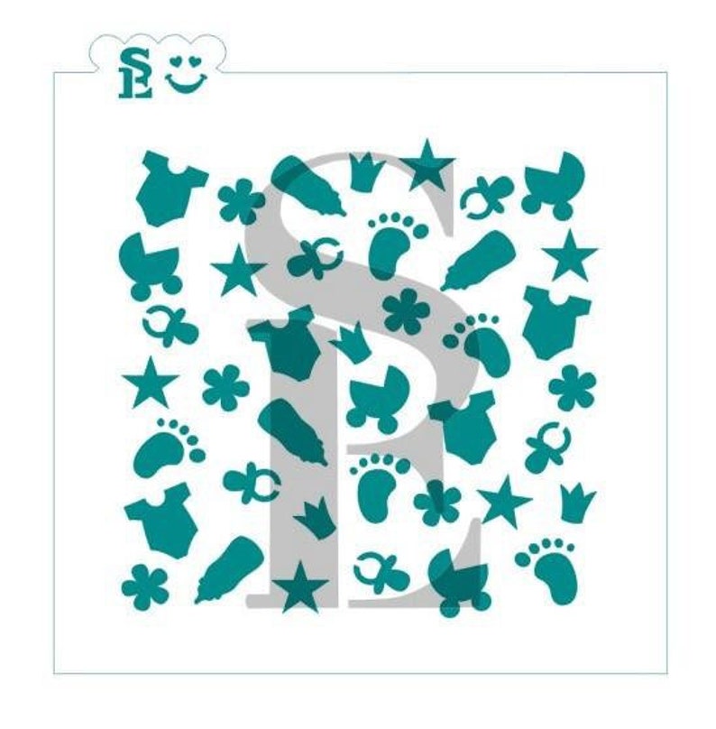 Cookie Stencil Fast Shipping!! Cake Stencil. Baby Girl Shower Stencil