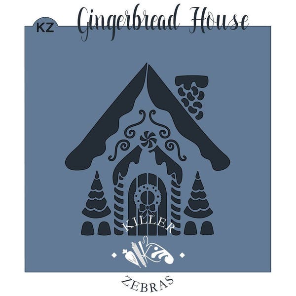 Fast Shipping!!! Cottage House Stencil, Gingerbread House Stencil, Gingerbread Cookies, Gingerbread House Stencil, Gingerbread house Stencil