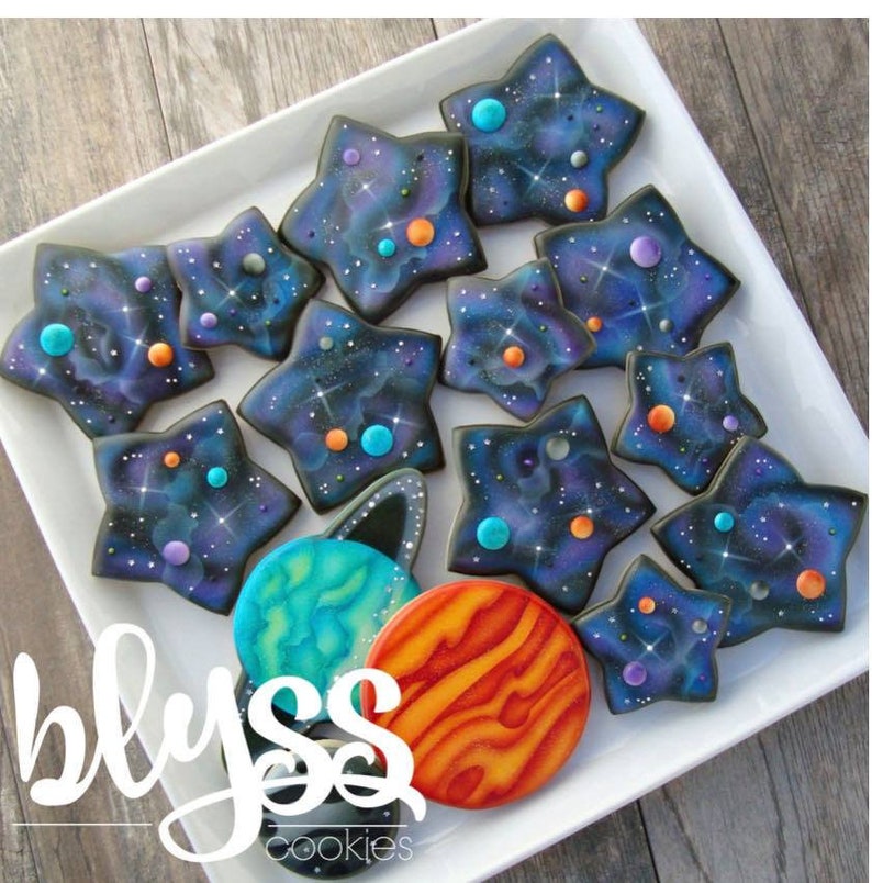FAST Shipping Galaxy Stencil 3 Piece Galaxy Cookie - Etsy