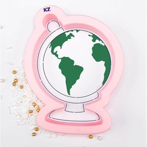 Envio rápido!! Conjunto de cortador de globo e estêncil, cortador de biscoito de globo, estêncil de biscoito de globo