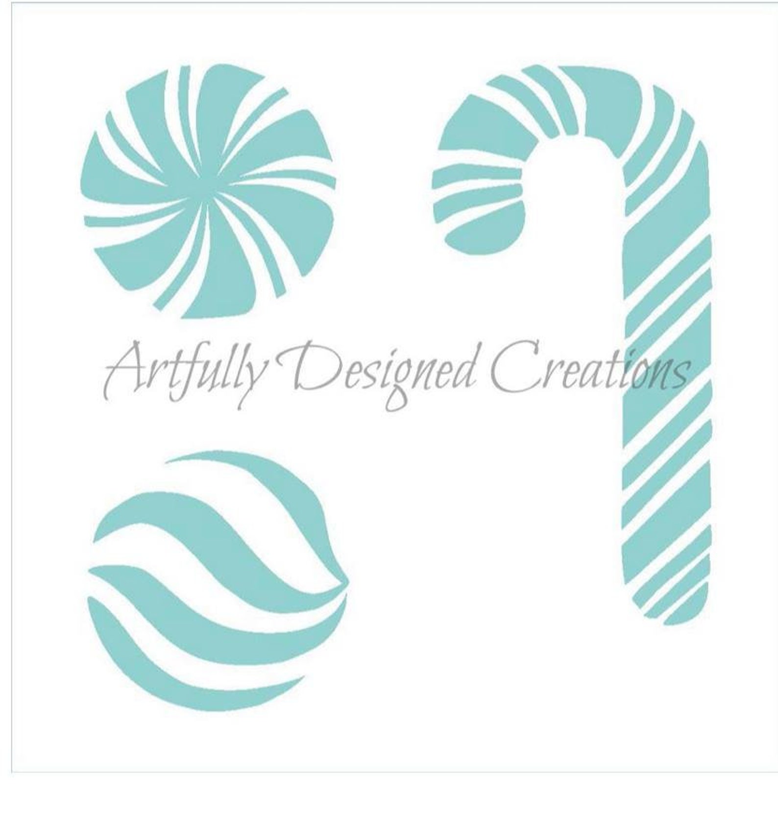 FAST SHIPPING Christmas Candy Stencil Cookie Stencil Etsy