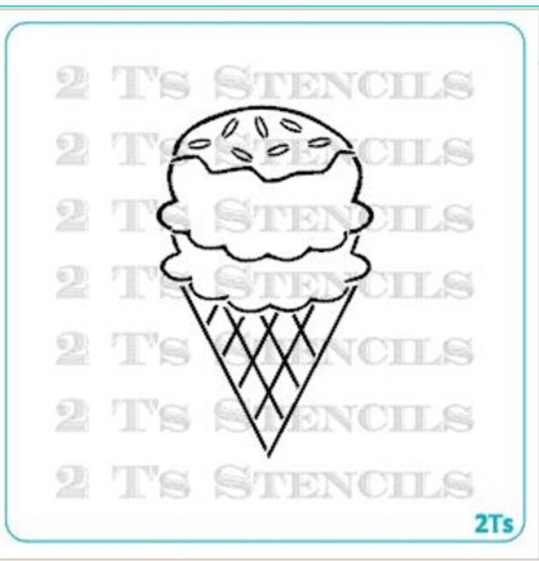Yum Ice Cream! PYO Stencil - Westcoast Stencils