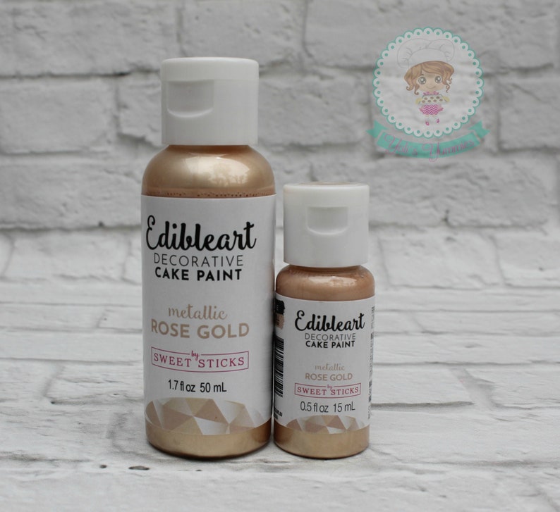 FAST SHIPPING Metallic Rose Gold Edible Art Paint Edible Etsy