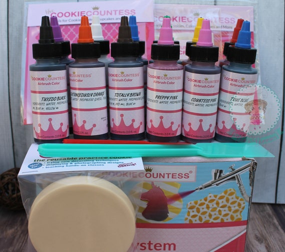 FAST SHIPPING Airbrush System Kit, Airbrush Compresor, Cookie Countess  Airbrush System, Cake and Cookie Decorating 