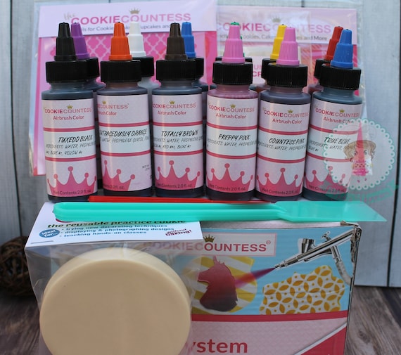 FAST SHIPPING Airbrush System Kit, Airbrush Compresor, Cookie Countess  Airbrush System, Cake and Cookie Decorating 