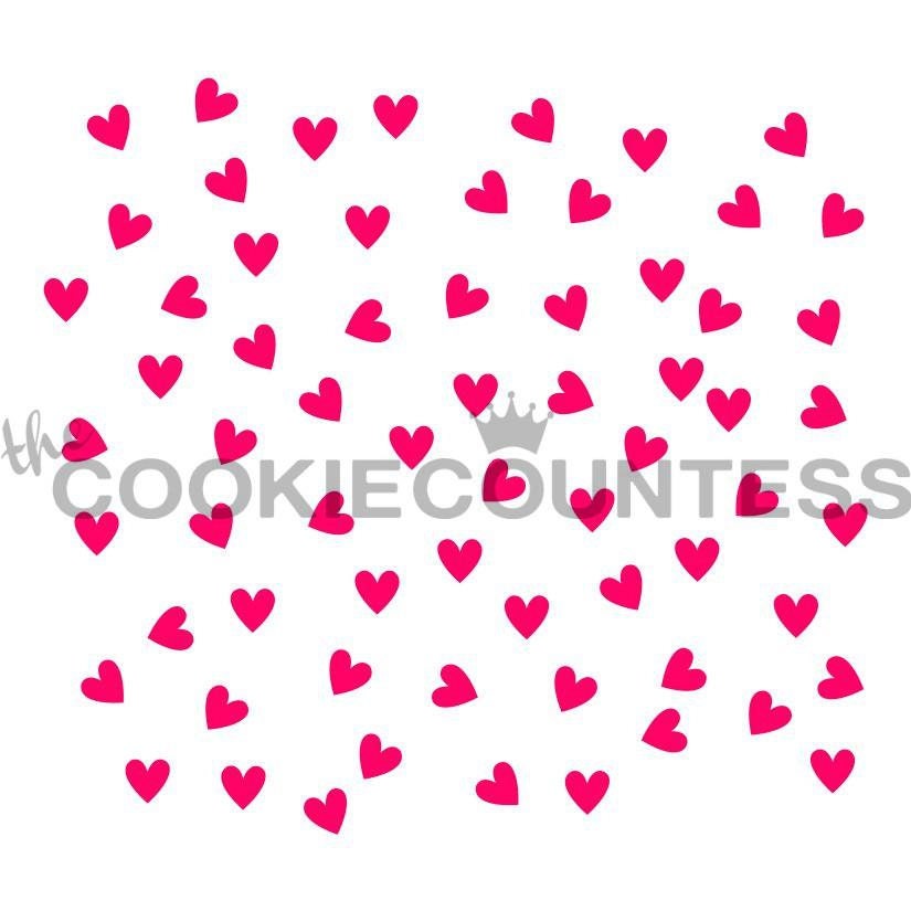 Fast Shipping Scattered Hearts Stencil Heart Stencil Etsy