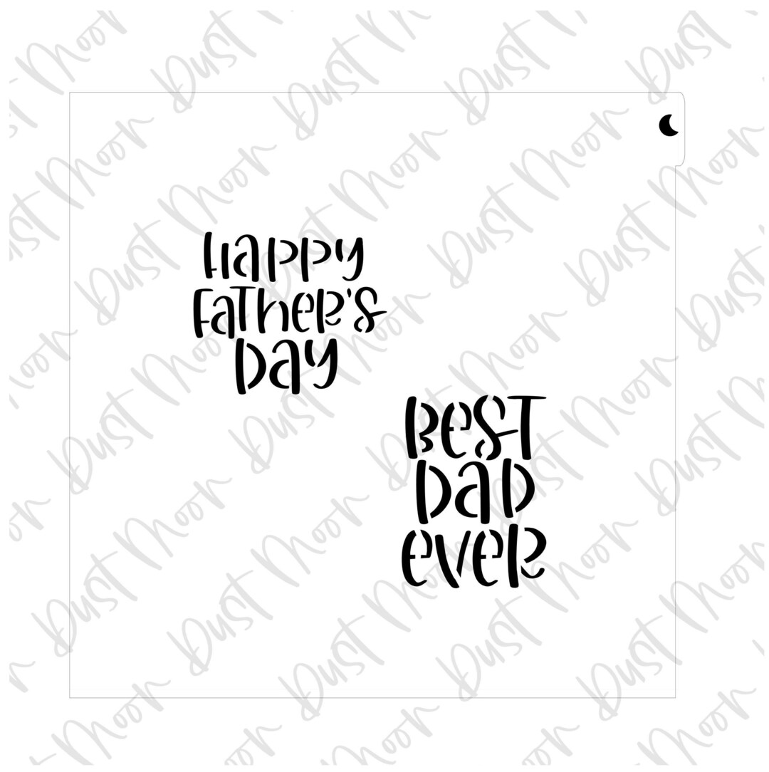 FAST SHIPPING!! Happy Father's Day Stencil, Father's Day Cookie Stencil ...