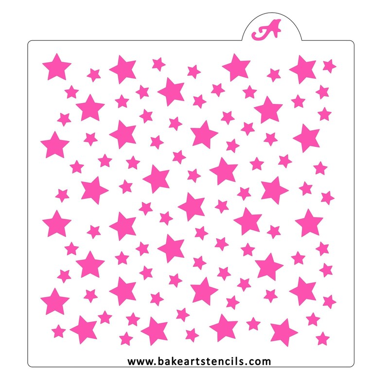 Cookie Stencil Stars Cookie Stencil FAST SHIPPING!! Cake Stencil. Background Stencil Space Stars Pattern Stencil