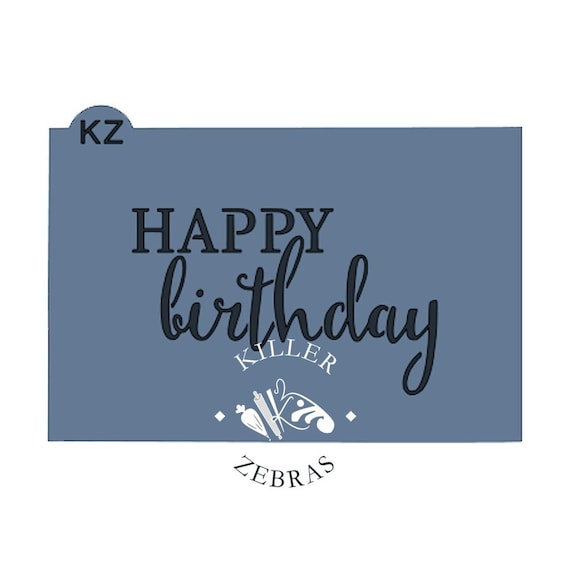 Expedition Rapide Pochoir Joyeux Anniversaire Pochoir De Etsy France