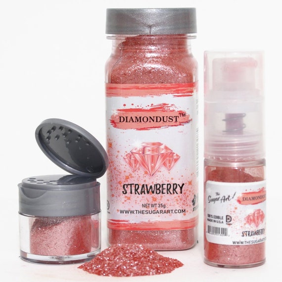 EXPÉDITION RAPIDE STRAWBERRY Diamond Dust, The Sugar Art, Poussière  comestible, Casher, Paillettes alimentaires, Paillettes comestibles -   France