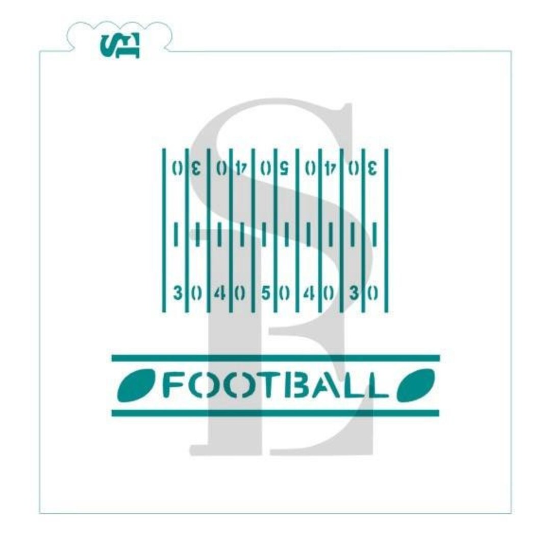 FAST SHIPPING Football Field Stencil, Cookie Stencil, Football Lines