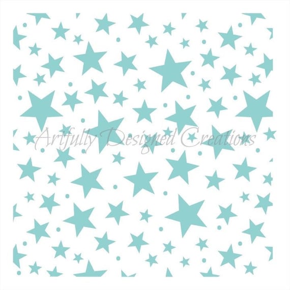 Background Stencil FAST SHIPPING!! Cookie Stencil Stacked Stars Pattern
